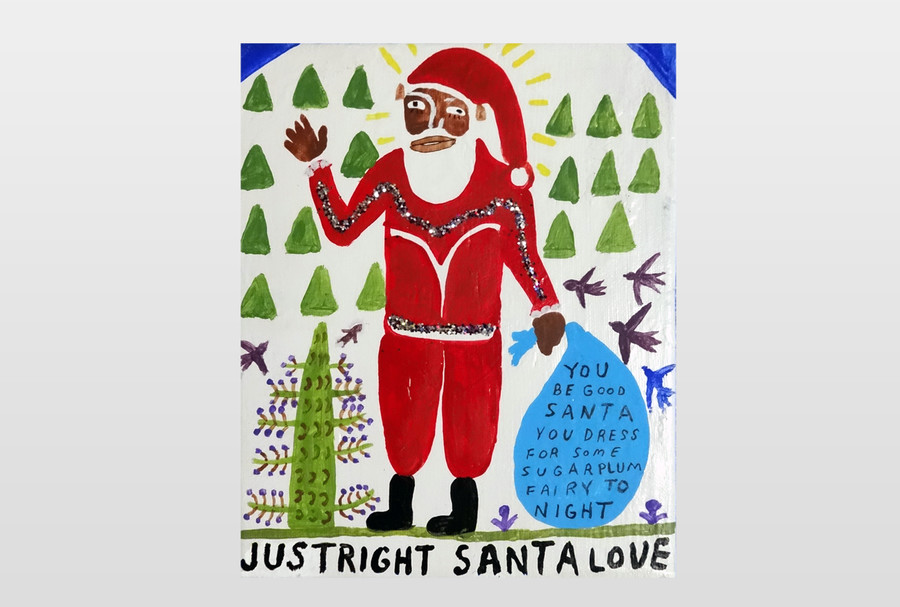 Justright Santalove Acryl und Glitter auf Leinwand