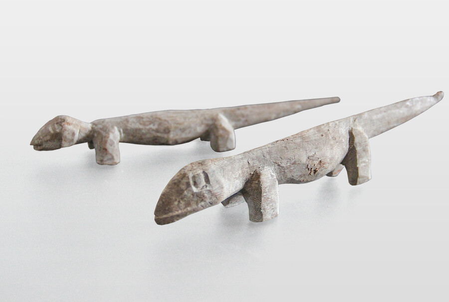Adanfiguren (Echsen), Ewe, Ghana Holz, Farbe
