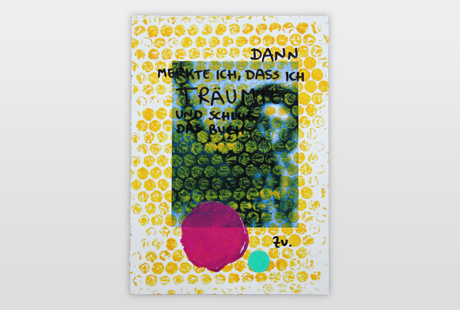 Welcome to Puggyland Mischtechnik auf Papier