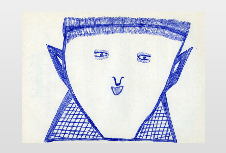 O.T (Gesicht) Kugelschreiber auf Papier