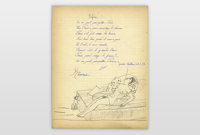  Bleistift und Tinte auf Papier