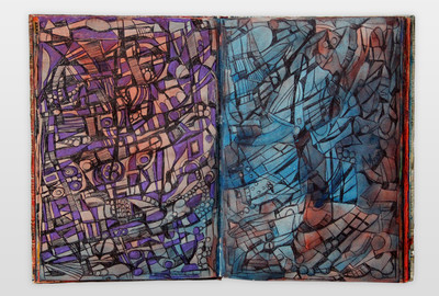 O.T. (Buch) Bleistift, Buntstift, Filzstift auf Papier 