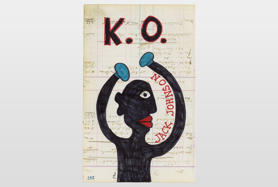 O.T (Jack Johnson) Filzstift auf Seite aus Kassenbuch