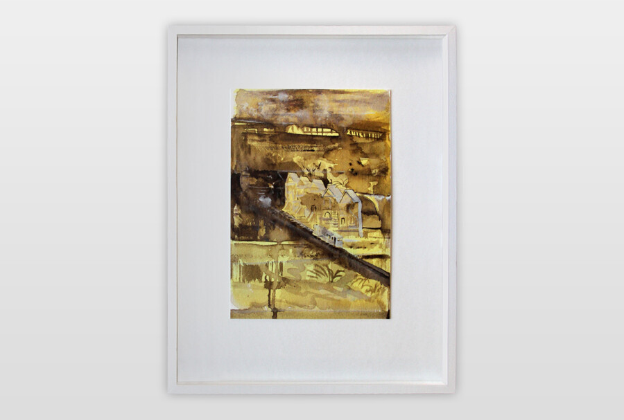 O.T. (Straßenbahn) Aquarell