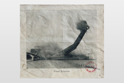 Final Solution Pigmentdruck auf Papier, gestempelt