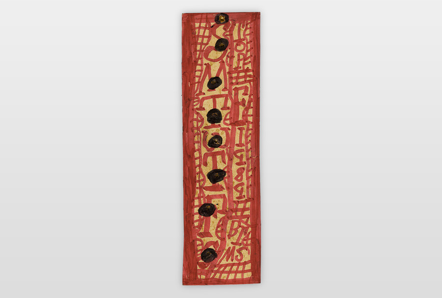 O.T. (Kalender) Rückseite Marker auf Pappe