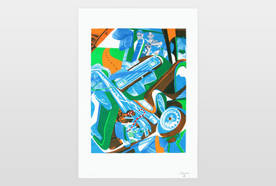 O.T. (Autounfall) Serigrafie auf Papier, 1971, Zustandsdruck