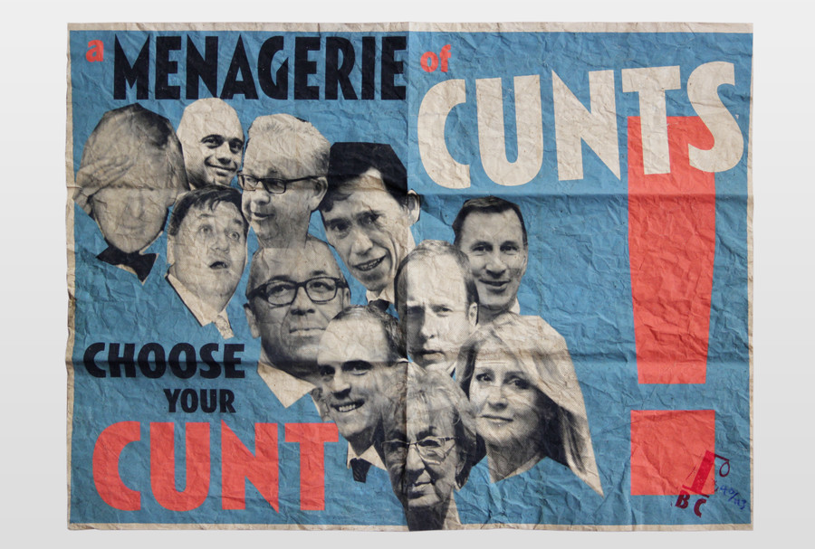 Menagerie of cunts Plakatduck (limitiert und distressed)