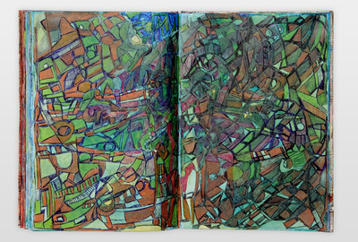 O.T. (Buch) Bleistift, Buntstift, Filzstift auf Papier 