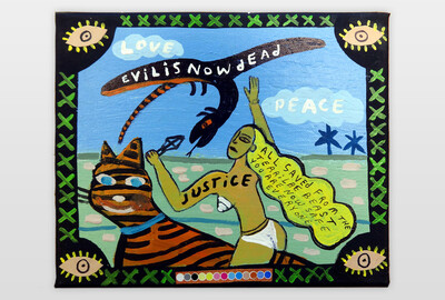Evil is now dead Acryl auf Leinwand