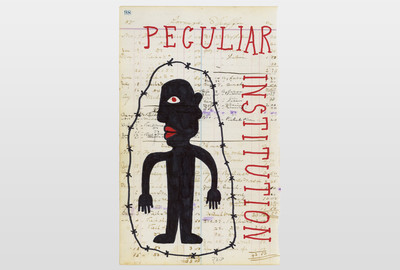 Peculiar Institution Filzstift auf Seite aus Kassenbuch