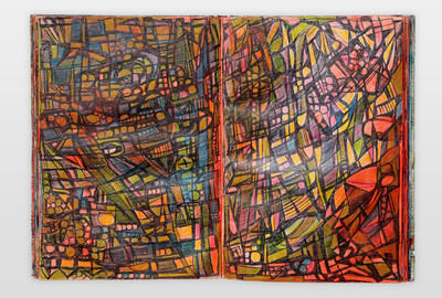 O.T. (Buch) Bleistift, Buntstift, Filzstift auf Papier 