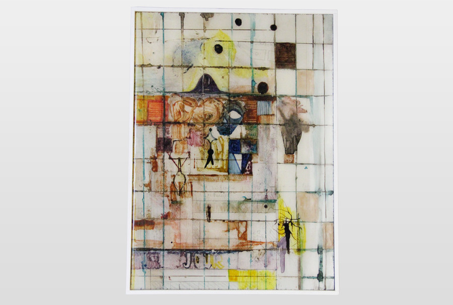 Vasen & Raster 1 (jour) 29 x 21 cm, 2013, Zeichentusche, UV-Firnis  auf Holz, 2013
