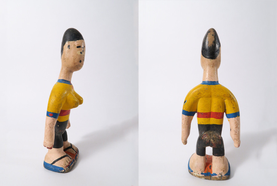 Zwillingsfiguren, Ewe, Ghana Holz, farbig gefasst