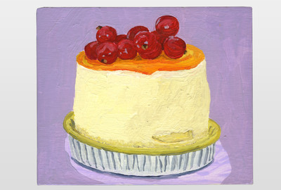 Petit Four Öl auf Holz, 10x12 cm