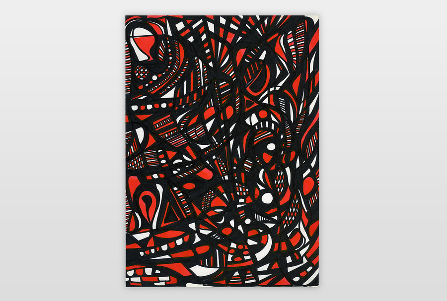 O.T. Filzstift auf Papier, DIN A4