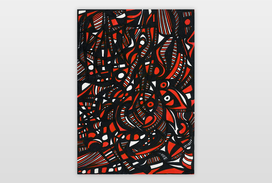 O.T. Filzstift auf Papier, DIN A4