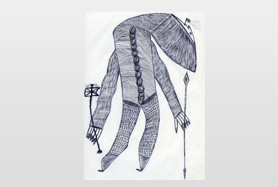 O.T (Figur) Kugelschreiber auf Papier