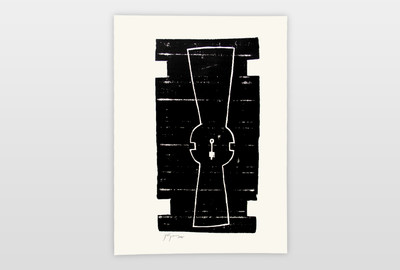 aus der Reihe »Der Schlüssel in Holz« Holzschnitt auf Papier, 1995