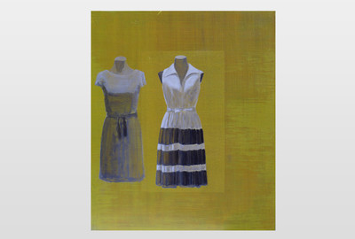 O.T (Zwei Kleider) Acryl auf Holz