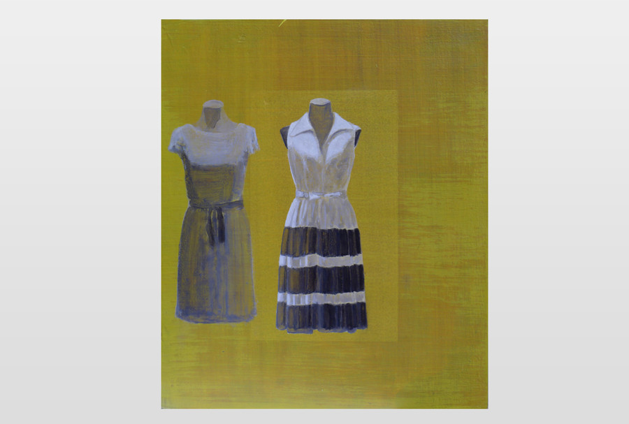 O.T (Zwei Kleider) Acryl auf Holz