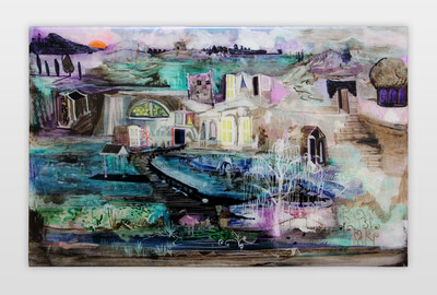 O.T. Acryl, Wasserfarben, Lack auf Holz