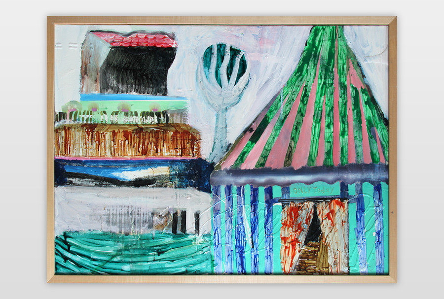 O.T. (Zelte) Öl und Lackfarbe auf Leinwand, 2005