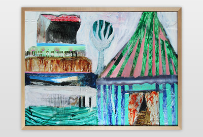 O.T. (Zelte) Öl und Lackfarbe auf Leinwand, 2005
