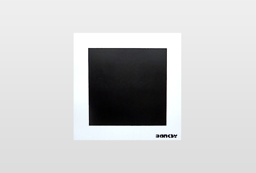 Black Square, Not Not Banksy aka STOT21stCPL aka Harry Adams Siebdruck auf Papier