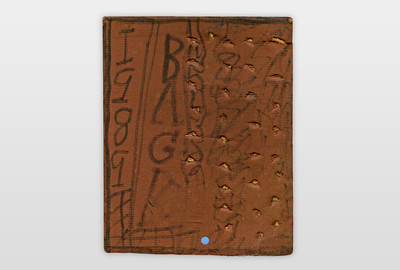 O.T. (Kalender) Rückseite Marker auf Pappe