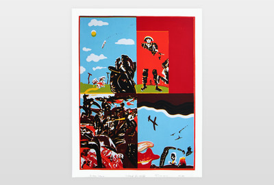 »In dieser Sekunde« Serigrafie auf Papier, 1971, Zustandsdruck