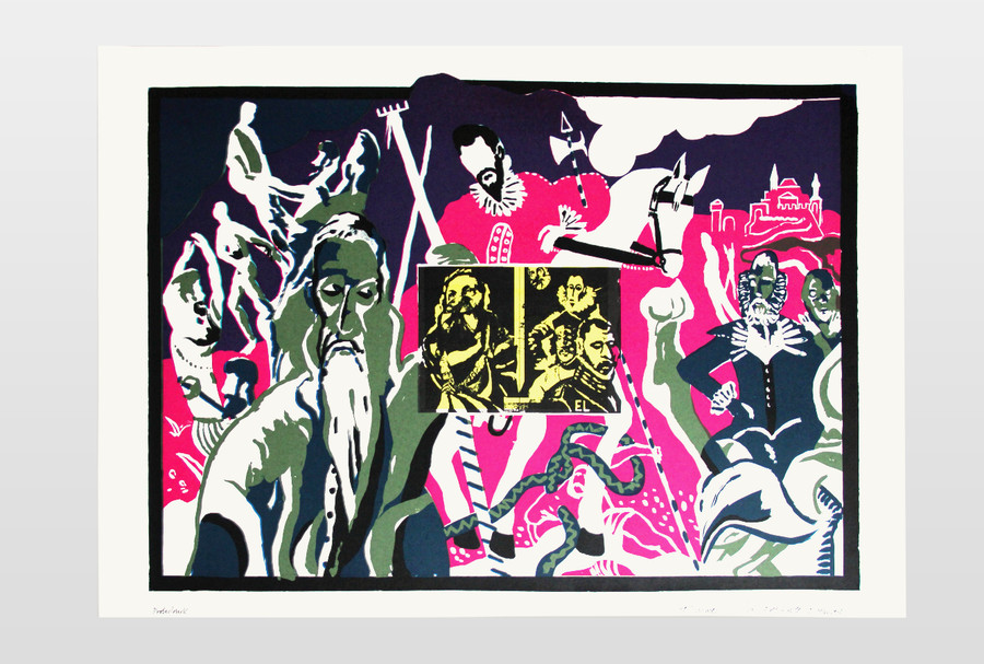 »Reise nach Toledo« (Zustandsdruck), nach El Grecco, 1970 Edition Hiepe, München Serigrafie auf Papier
