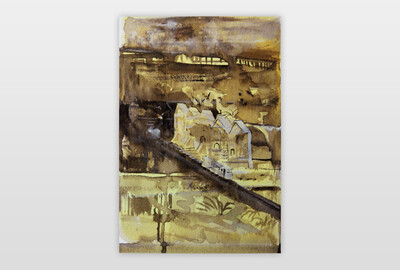 O.T. (Straßenbahn) Aquarell