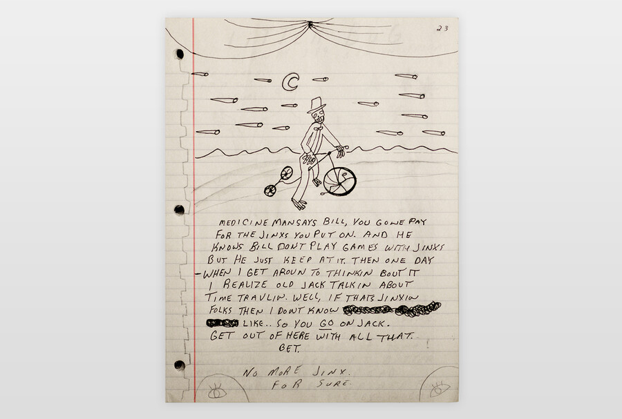 »No more Jinx« Seite aus Skizzenbuch Marker auf Papier
