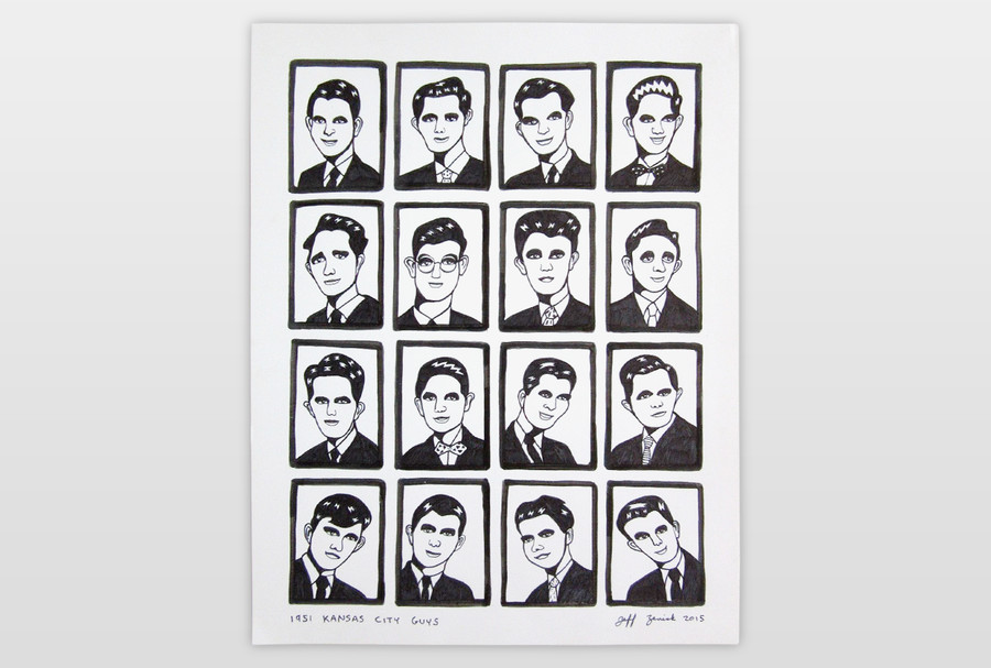 Kansas City Guys Tinte auf Papier