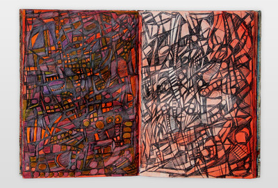 O.T. (Buch) Bleistift, Buntstift, Filzstift auf Papier 