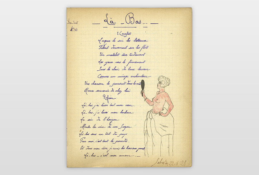  Bleistift und Tinte auf Papier