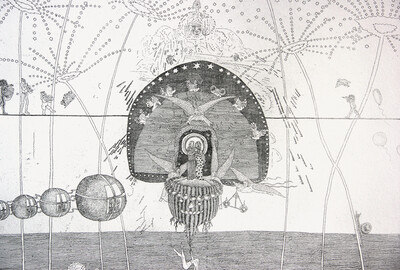 Hoch-Zeit und Feuerwerk (Detail) Radierung, 1986