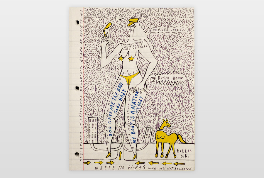 »Waste no words« Seite aus Skizzenbuch Marker auf Papier