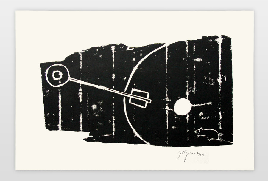 aus der Reihe »Der Schlüssel in Holz« Holzschnitt auf Papier, 1995