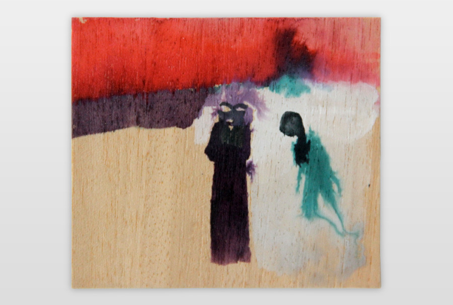 O.T. Wasserfarben auf Holz