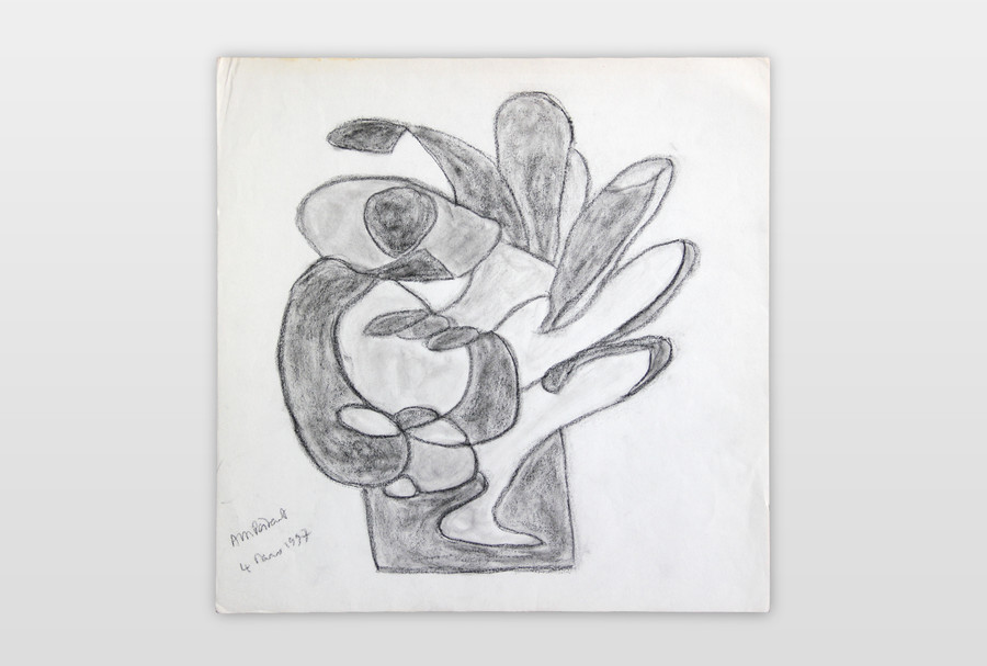O.T. Kohle auf Papier 