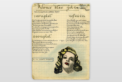  Farbstift auf Papier