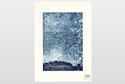 The Ridge (Mangél Press 2017) 42 x 30 cm, gemangelter Linolschnitt