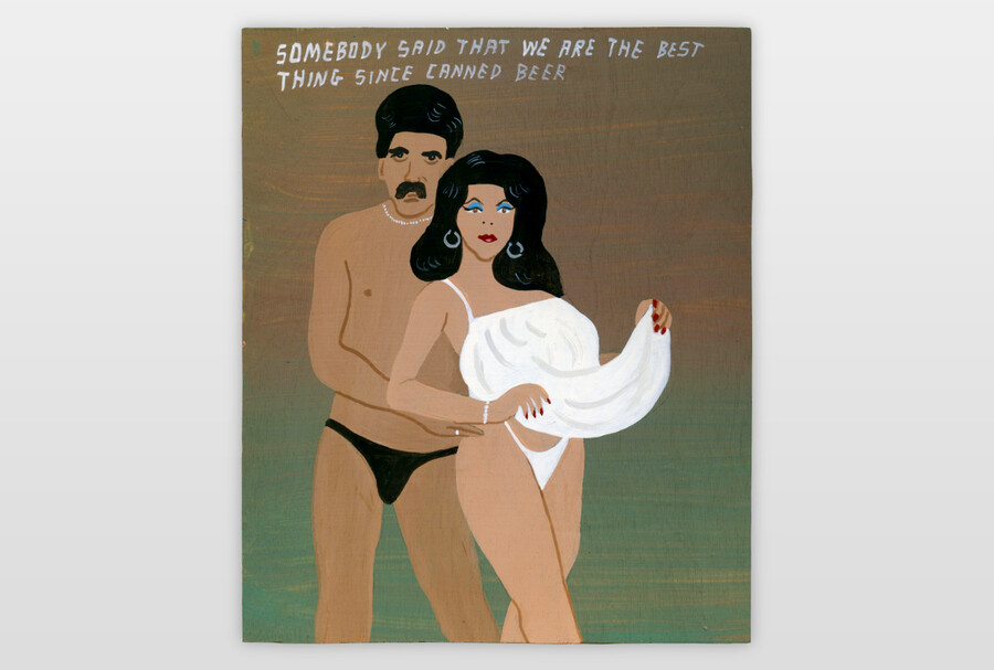 Somebody Said That We Are The Best Thing Since Canned Beer Acrylfarbe auf Sperrholz