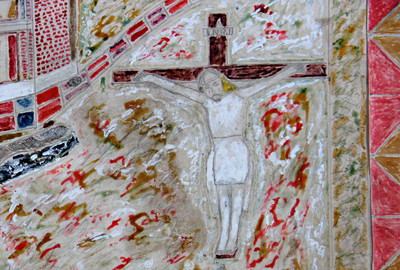 O.T. (Adoration Infirm. Ward), 1965 Mischtechnik und Collage auf Karton (Ausschnitt)