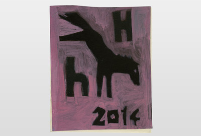 Heckels Horse Ölfarbe auf Papier