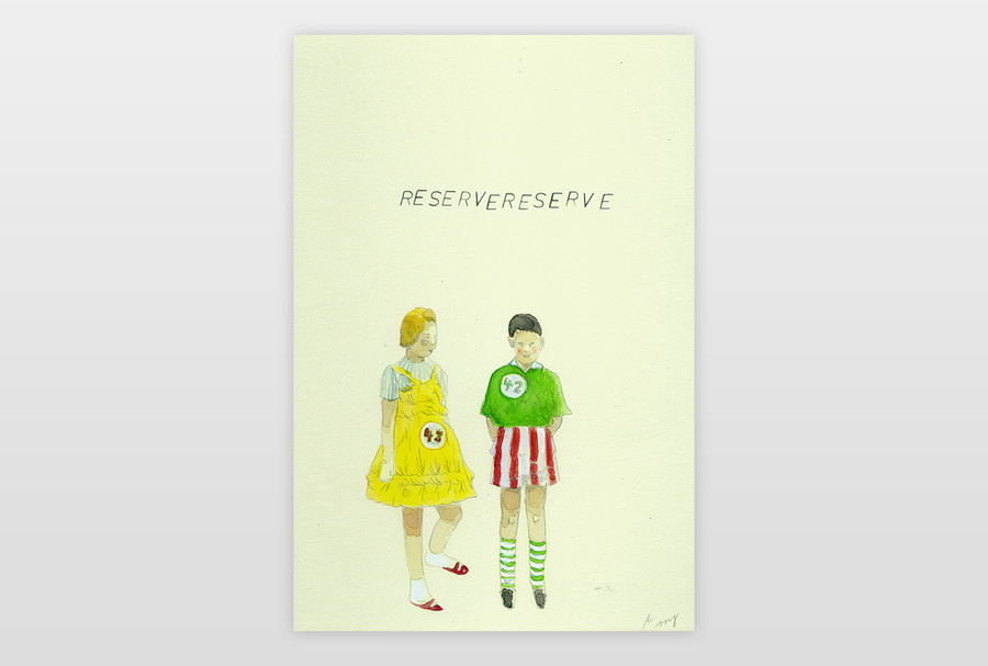Reservereserve Bleistift, Farbe auf Papier