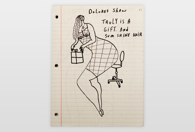 »Dolores Shaw« Seite aus Skizzenbuch Marker auf Papier