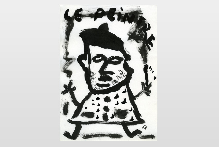O.T (Le Peintre) Tinte auf Papier, anomym, Frankreich